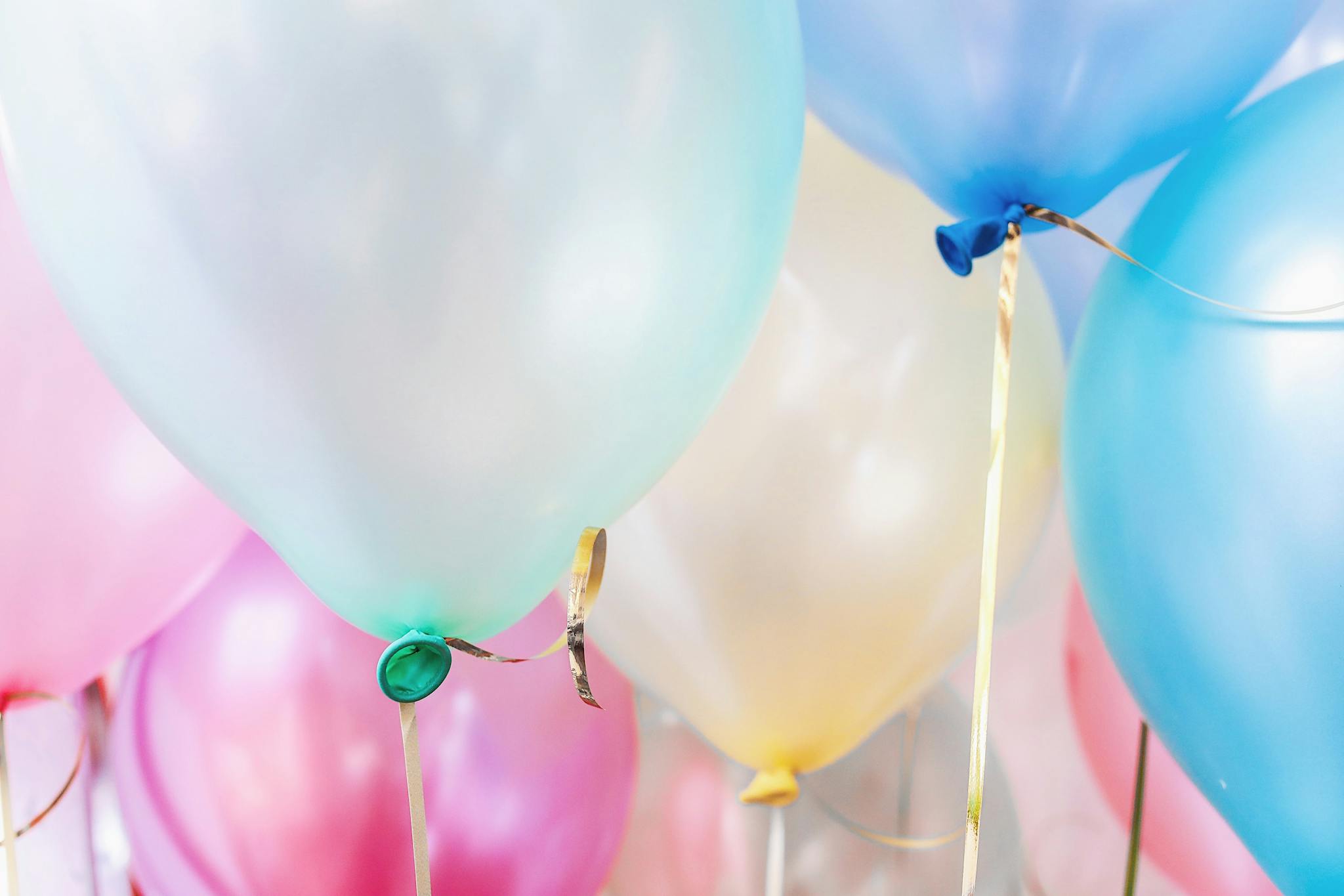 Vibrant balloons in various colors, perfect for any party or celebration.